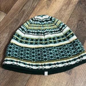 Columbia green, white & yellow beanie hat